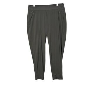 Athleta Pants Womens 16 Grey Jogger Athletic Track Zippered Pockets Poly Stretch